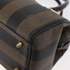 Fendi Vintage Pequin Convertible Boston Bag Coated Canvas