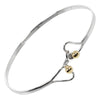 Tiffany & Co. Hook and Eye double heart bracelet Silver925 with K18 yellow gold