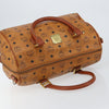 MCM Visetos Handbag Canvas and Leather
