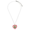 Secondhand Chanel CC Heart Pendant Necklace Metal and