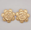 Secondhand Chanel Vintage CC Flower Clip-On Earrings