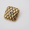 Chanel Vintage CC Square Clip-On Earrings Metal