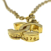 Chanel Vintage CC Pendent Necklace Plated Metal