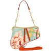 Christian Dior Vintage Saddle Bag Embroidered Satin
