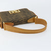 Fendi Vintage Tiger Print Shoulder Bag Canvas