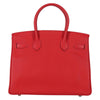 Secondhand Hermes Birkin Handbag Red Epsom with Palladium Hardware