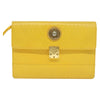 Secondhand Versace Wristlet Pouch Yellow Leather Accessories