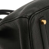 Hermes Birkin Handbag Black Clemence with Gold Hardware