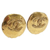 Chanel Vintage Round CC Clip-On Earrings Metal