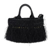 Prada Fringe Wicker Tote Woven Straw