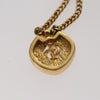 Secondhand Christian Dior CD Pendant Necklace Metal and Crystals