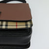 Secondhand Burberry D-Ring Shoulder Bag Leather with Vintage Check