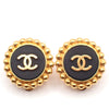 Secondhand Chanel Vintage Round CC Clip-On Earrings