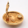 Chanel Vintage CC Round Button Clip-On Earrings Metal