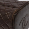 Secondhand Chanel Vanity pouch Brown Leather Bags