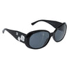 Secondhand Chanel Camélia sunglasses Black Plastic Accessories