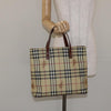 Secondhand Burberry Top Handle Tote Haymarket