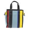 Balenciaga Bazar Convertible Tote Striped Leather