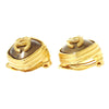 Chanel CC Clip On Earrings Metal with Resin