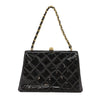 Secondhand Chanel Vintage Chain Frame Bag Quilted Patent