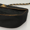 Secondhand Chanel Vintage Half Moon Chain Bag Quilted Satin with Braided Detail