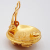 Chanel Vintage CC Round Button Clip-On Earrings Metal