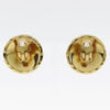 Secondhand Chanel Vintage CC Quilted Round Button Clip-On Earrings