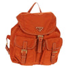 Prada Vela Double Front Pocket Backpack Tessuto with Saffiano Leather