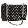 Prada Grommet Chain Flap Shoulder Bag Tessuto with Soft Calf