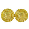 Secondhand Chanel Vintage Round CC Clip-On Earrings