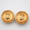 Secondhand Chanel Vintage Round Clip-On Earrings Metal with Faux