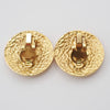 Chanel Vintage Round CC Clip-On Earrings Metal