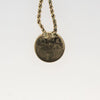 Secondhand Christian Dior Vintage Logo Round Pendant Necklace