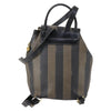 Fendi Pequin Front Pocket Backpack Coated Canvas