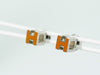 Hermes Cage d'H Stud Earrings Metal