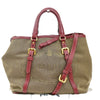 Secondhand Prada Logo Convertible Tote Canvas with