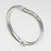 Tiffany & Co. Elsa Peretti Curved Wedding Band Ring Platinum with Diamond