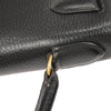 Secondhand Hermes Kelly Handbag Black Ardennes with Gold Hardware