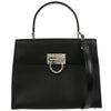 Salvatore Ferragamo Gancini Convertible Top Handle Bag Leather