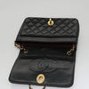 Chanel Full Flap Shoulder Bag Embossed Quilted Calfskin