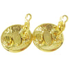 Secondhand Chanel Vintage Round CC Clip-On Earrings