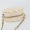 Chanel Round Clutch with Chain Quilted Calfskin with Pearl Detail