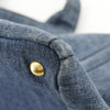 Secondhand Prada Canapa Tote Blue Denim Jeans Bags