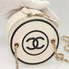 Chanel CC Round Vanity Case with Chain Quilted Lambskin