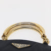 Secondhand Prada Metal Handles Tote Tessuto