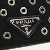 Prada Grommet Chain Flap Shoulder Bag Tessuto with Soft Calf