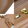 Secondhand Hermes Kelly Handbag Brown Togo with Gold Hardware
