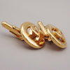 Chanel Vintage Logo Round Cufflinks Plated Gold