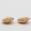 Secondhand Chanel Vintage Round Clip-On Earrings Metal with Faux