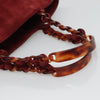 Chanel Vintage Resin Chain Tote Suede